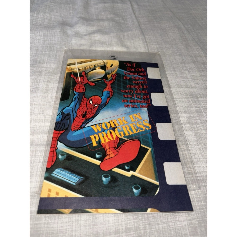Spider-Man Marvel Age #137 Sketch Insert Work In Progress 90s Comic Book